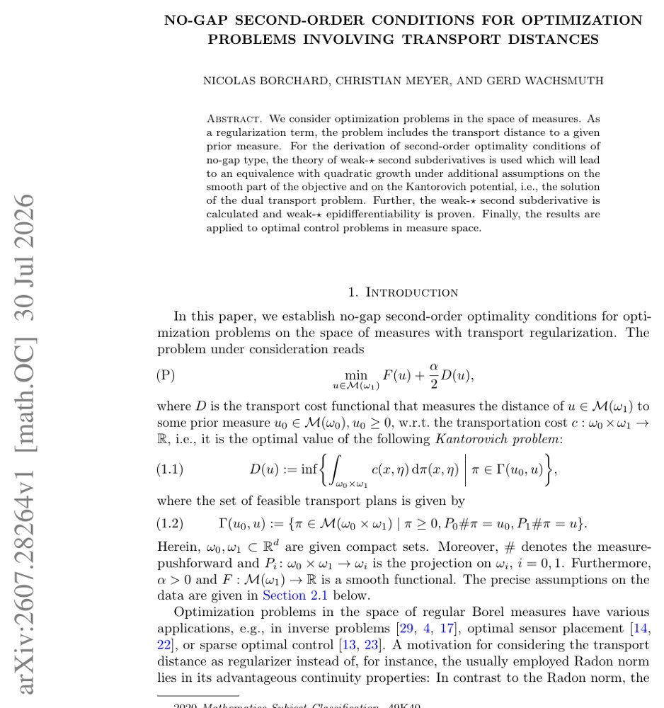 No-gap second-order conditions for optimization problems involving transport distances Figure 1