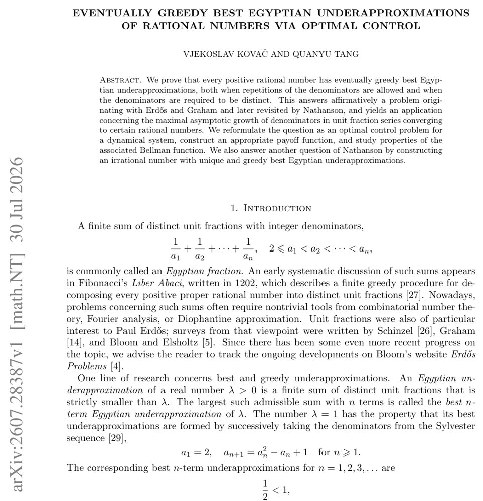 Eventually greedy best Egyptian underapproximations of rational numbers via optimal control Figure 1