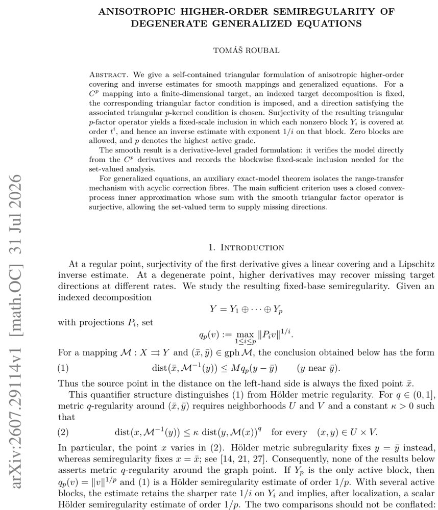 Anisotropic Higher-Order Semiregularity of Degenerate Generalized Equations Figure 1