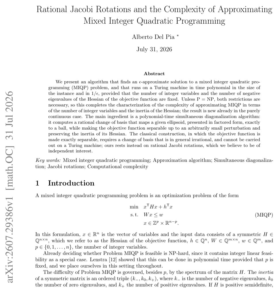 Rational Jacobi Rotations and the Complexity of Approximating Mixed Integer Quadratic Programming Figure 1
