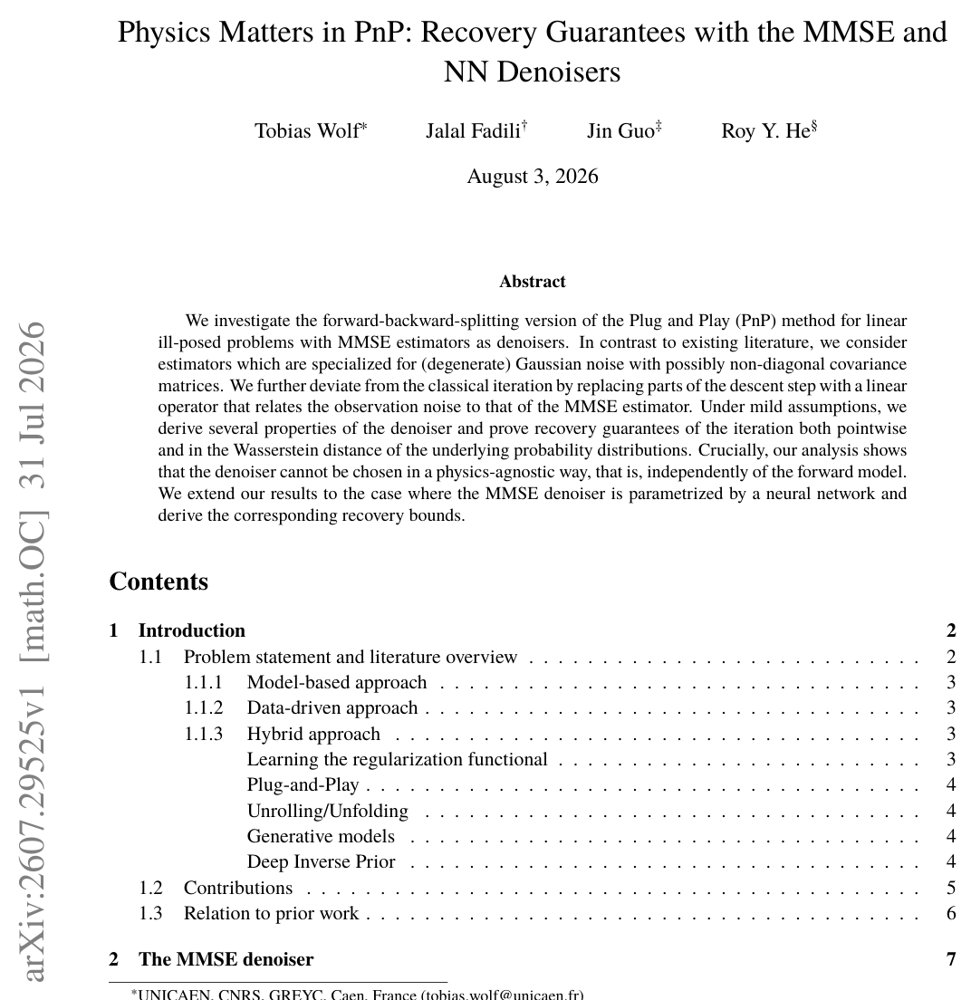 Physics Matters in PnP: Recovery Guarantees with the MMSE and NN Denoisers Figure 1