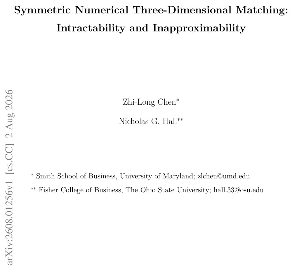 Symmetric Numerical Three-Dimensional Matching: Intractability and Inapproximability Figure 1