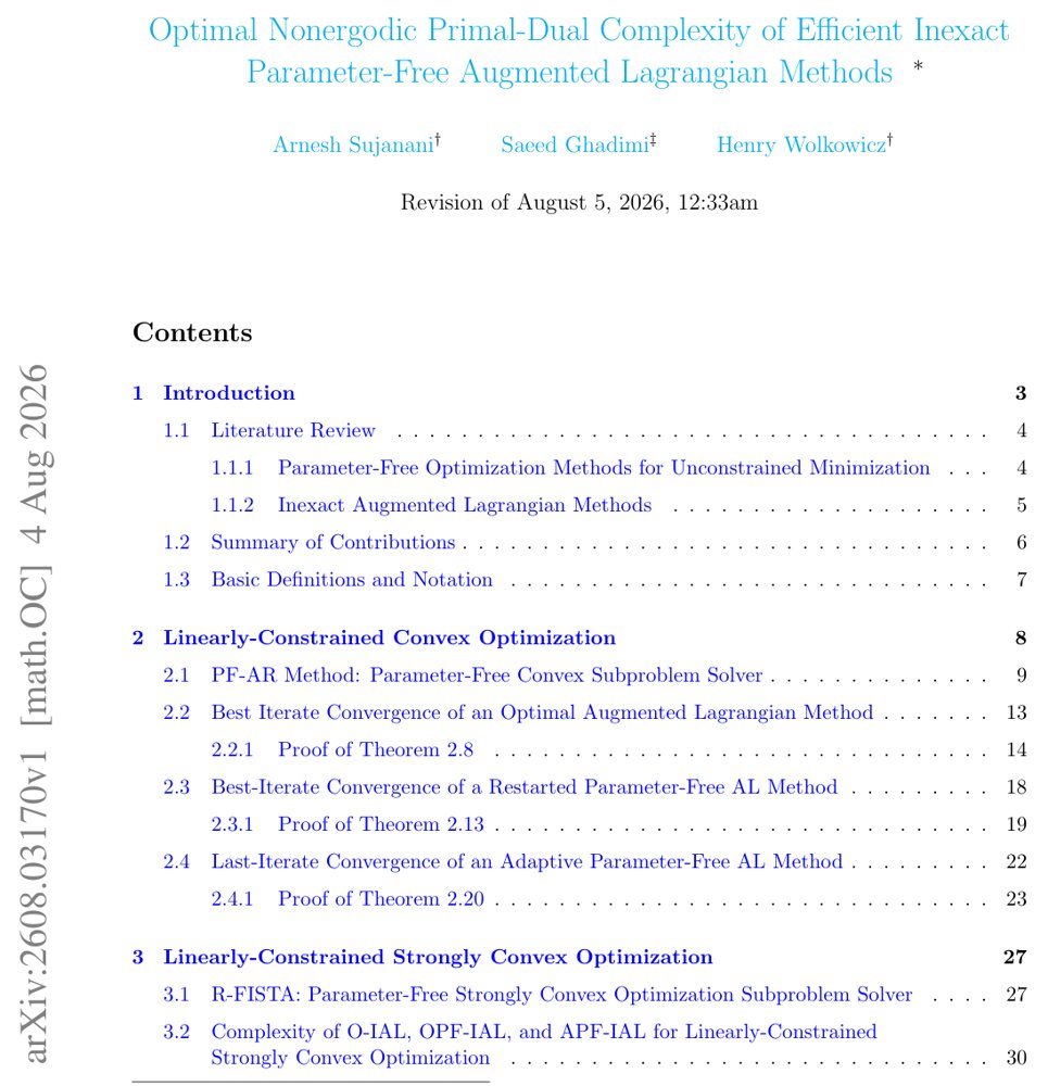Optimal Nonergodic Primal-Dual Complexity of Efficient Inexact Parameter-Free Augmented Lagrangian Methods Figure 1