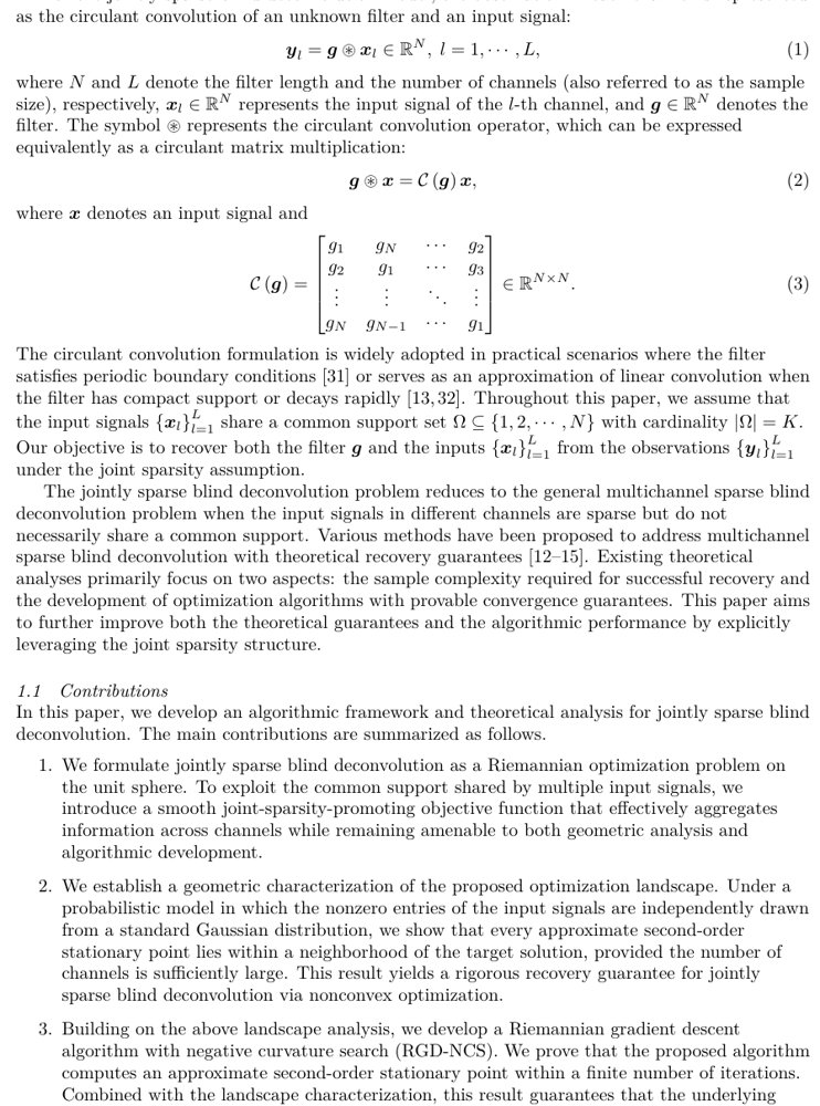 Jointly Sparse Blind Deconvolution via Riemannian Optimization Figure 1