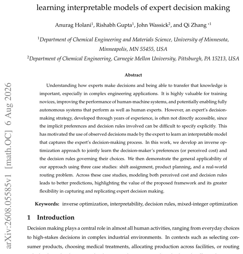 An inverse mixed-integer optimization framework for learning interpretable models of expert decision making Figure 1