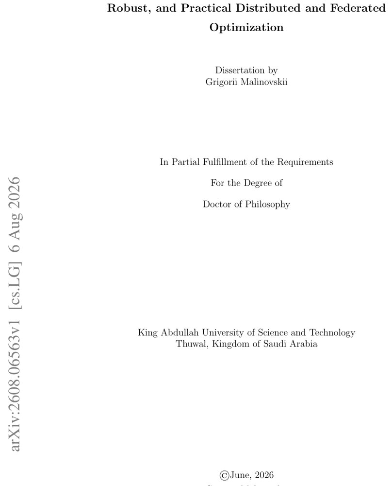 Theoretical Foundations of Communication-Efficient, Robust, and Practical Distributed and Federated Optimization Figure 1