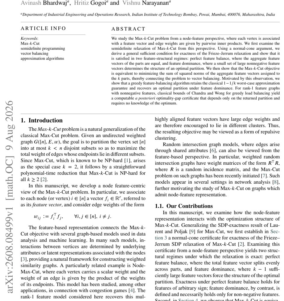 Max-$k$-Cut via Node Features Figure 1