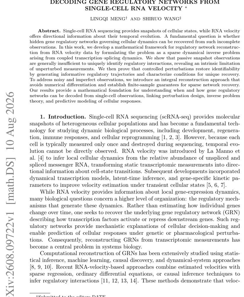 Decoding Gene Regulatory Networks from Single-Cell RNA Velocity Figure 1