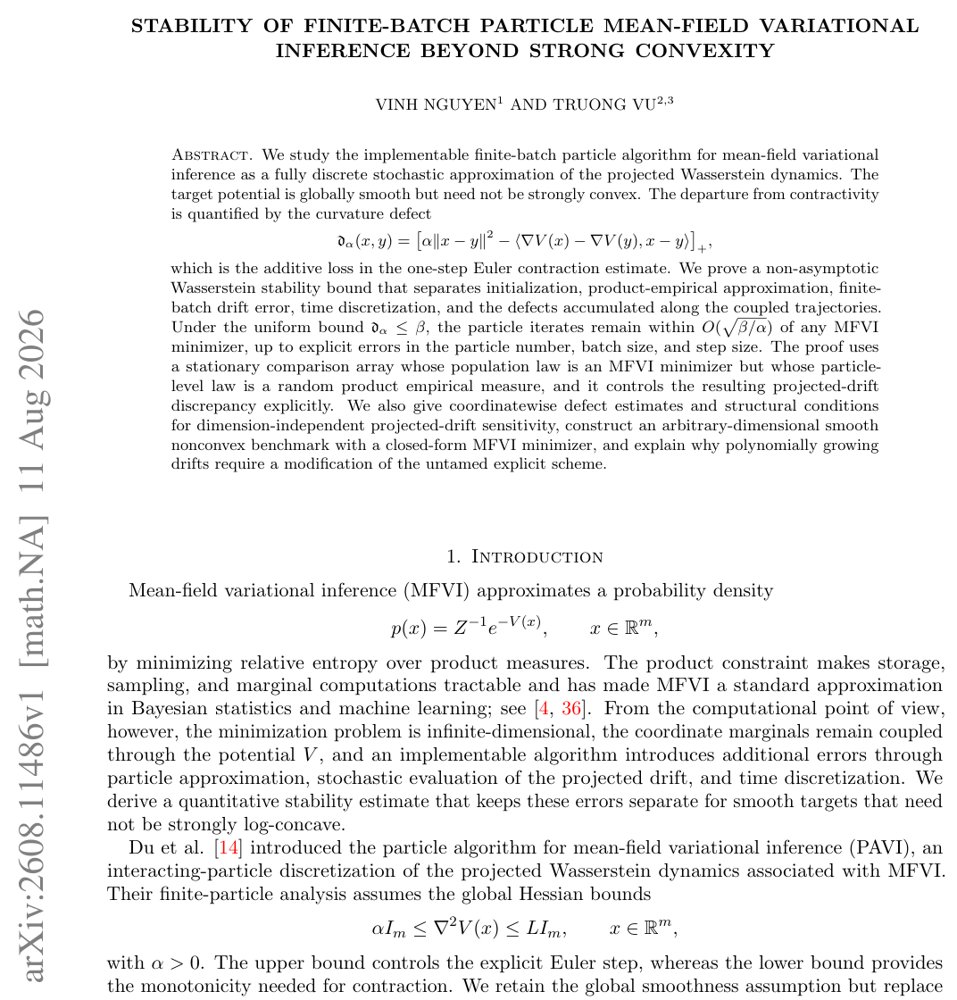 Stability of Finite-Batch Particle Mean-Field Variational Inference Beyond Strong Convexity Figure 1