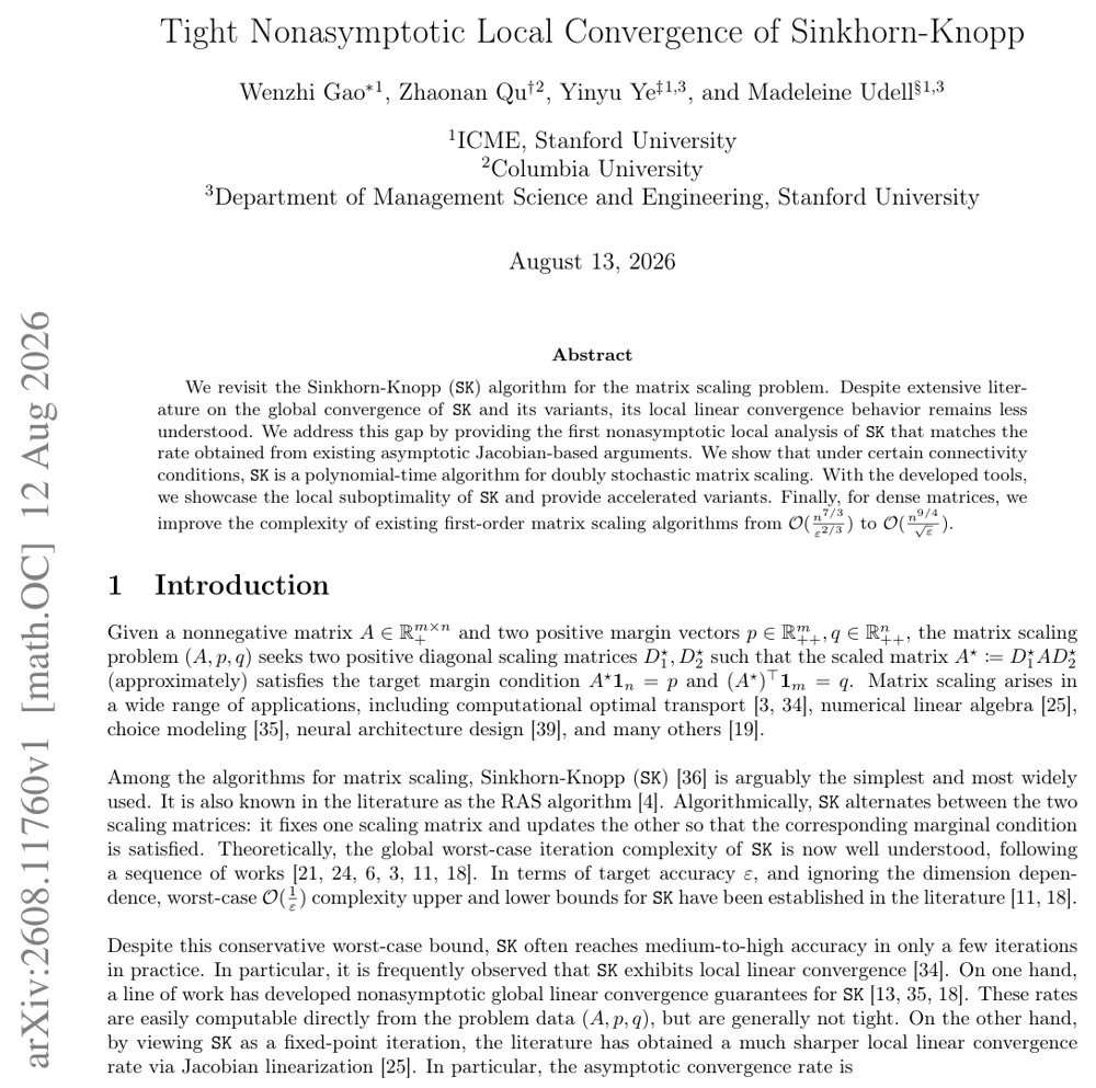 Tight Nonasymptotic Local Convergence of Sinkhorn-Knopp Figure 1