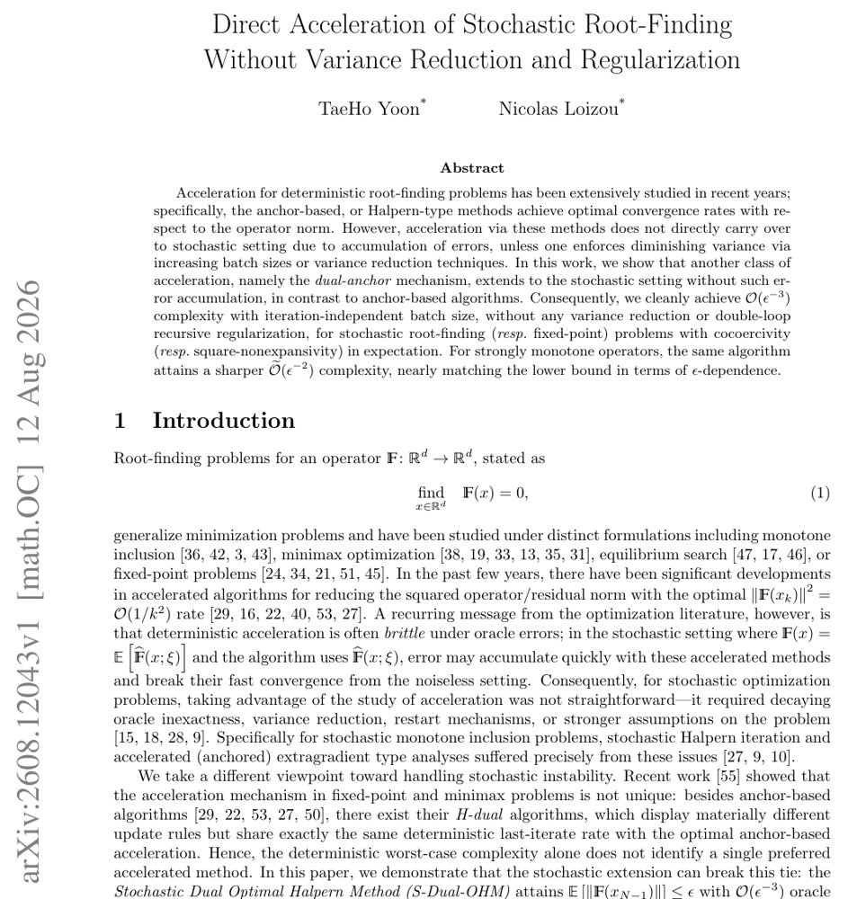 Direct Acceleration of Stochastic Root-Finding Without Variance Reduction and Regularization Figure 1