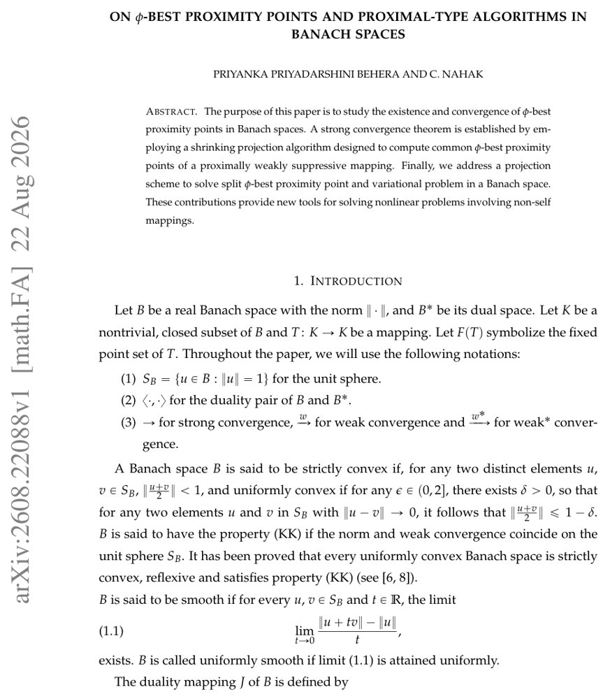 On $ϕ$-Best Proximity Points and Proximal-type Algorithms in Banach Spaces Figure 1
