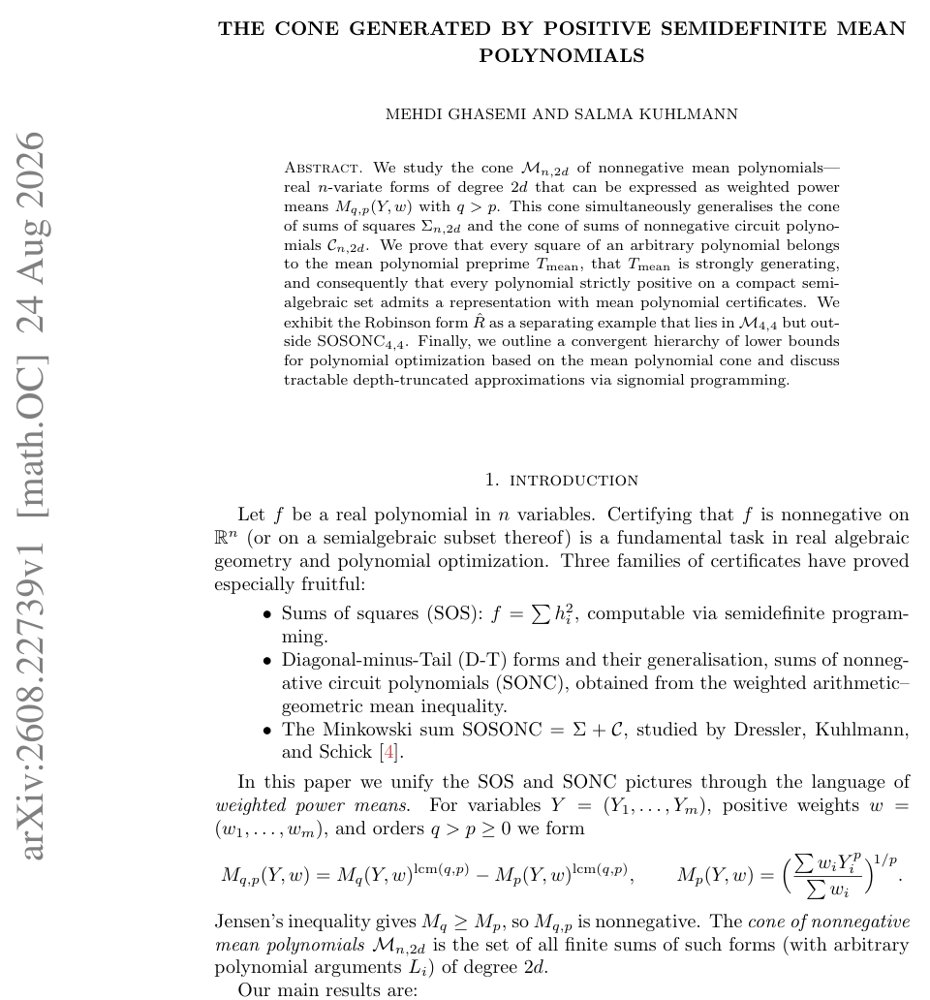 The Cone Generated by Positive Semidefinite Mean Polynomials Figure 1