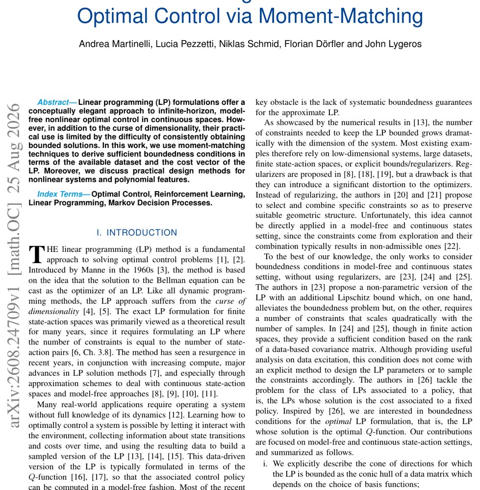 Bounded Linear Programs for Data-Driven Optimal Control via Moment-Matching Figure 1