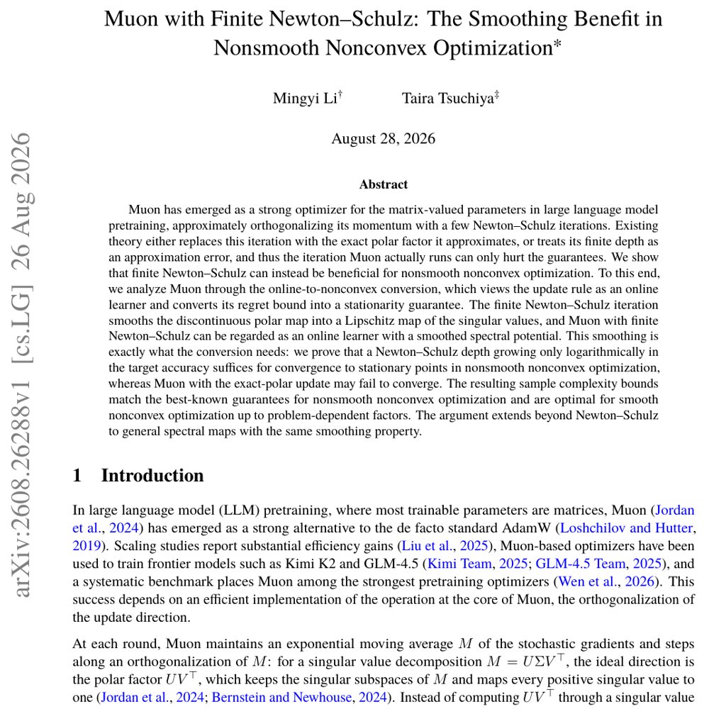 Muon with Finite Newton-Schulz: The Smoothing Benefit in Nonsmooth Nonconvex Optimization Figure 1