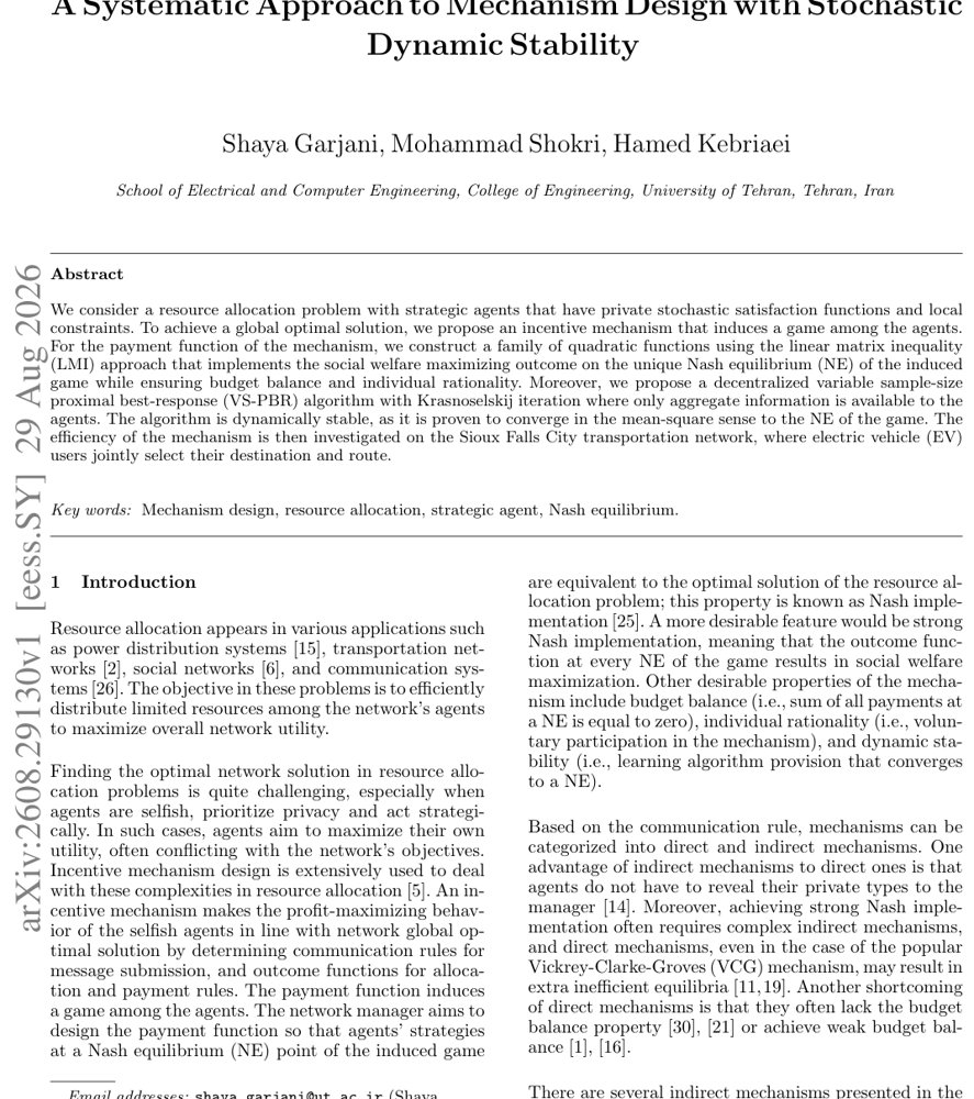 A Systematic Approach to Mechanism Design with Stochastic Dynamic Stability Figure 1