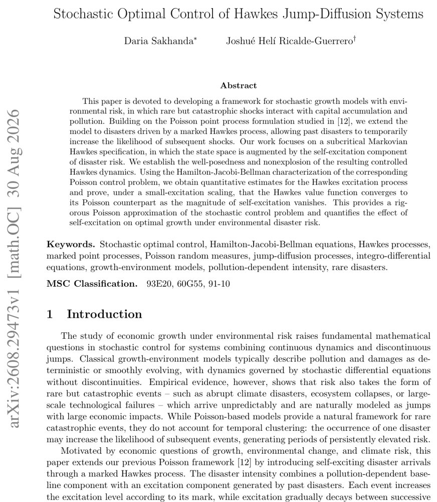Stochastic Optimal Control of Hawkes Jump-Diffusion Systems Figure 1