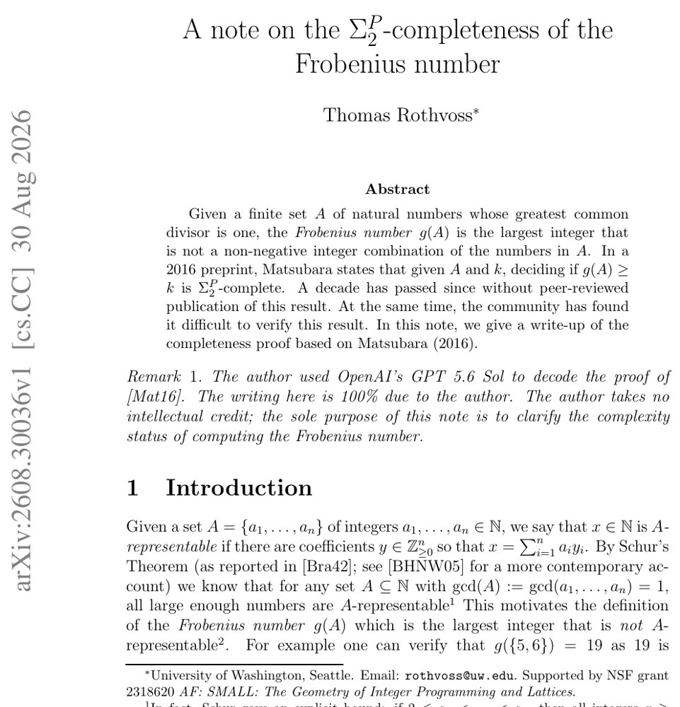A note on the $Σ_2^P$-completeness of the Frobenius number Figure 1