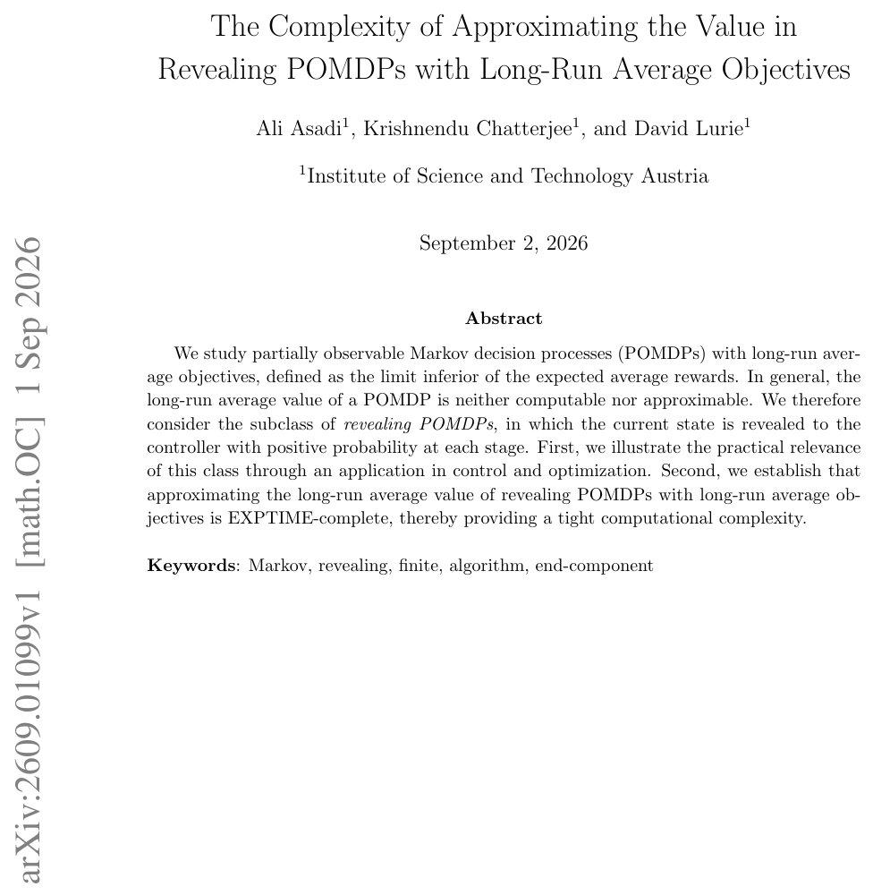 The Complexity of Approximating the Value in Revealing POMDPs with Long-Run Average Objectives Figure 1