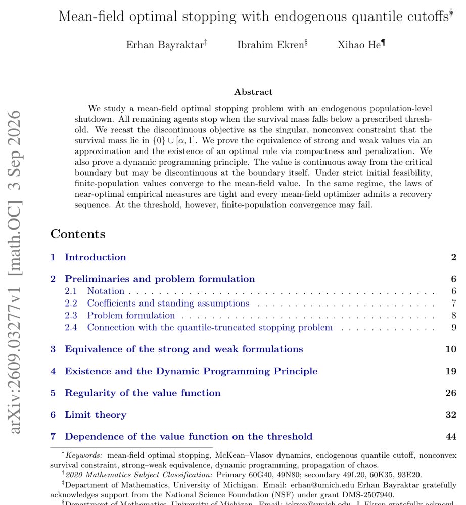 Mean-field optimal stopping with endogenous quantile cutoffs Figure 1