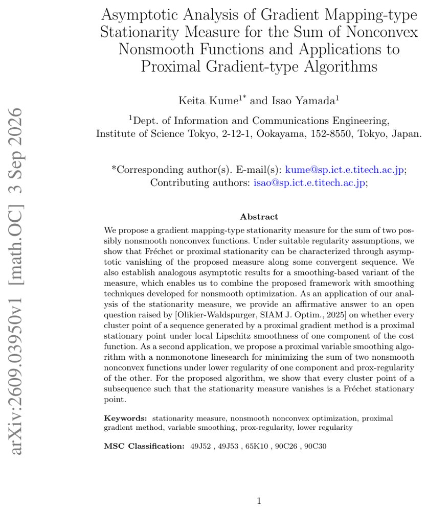 Asymptotic Analysis of Gradient Mapping-type Stationarity Measure for the Sum of Nonconvex Nonsmooth Functions and Applications to Proximal Gradient-type Algorithms Figure 1