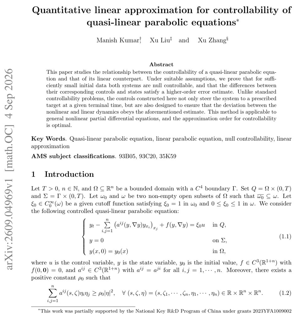 Quantitative linear approximation for controllability of quasi-linear parabolic equations Figure 1