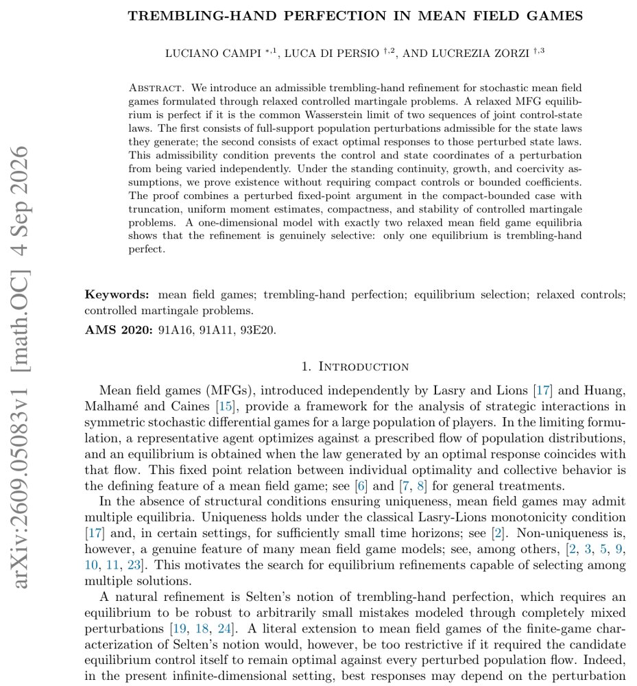 Trembling-Hand Perfection in Mean Field Games Figure 1