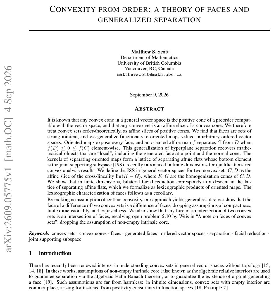Convexity from order: a theory of faces and generalized separation Figure 1
