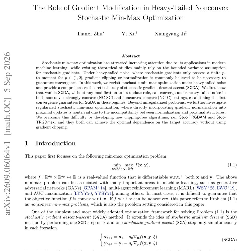 The Role of Gradient Modification in Heavy-Tailed Nonconvex Stochastic Min-Max Optimization Figure 1