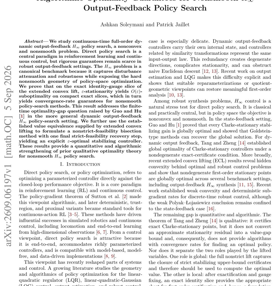 Algorithmic Optimality Guarantees for Nonsmooth $H_\infty$ Output-Feedback Policy Search Figure 1