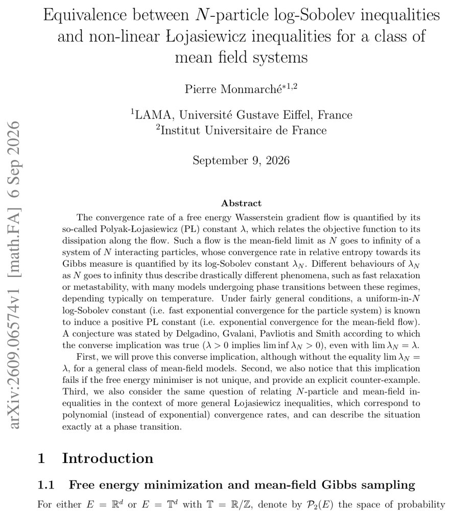 Equivalence between $N$-particle log-Sobolev inequalities and non-linear Łojasiewicz inequalities for a class of mean field systems Figure 1