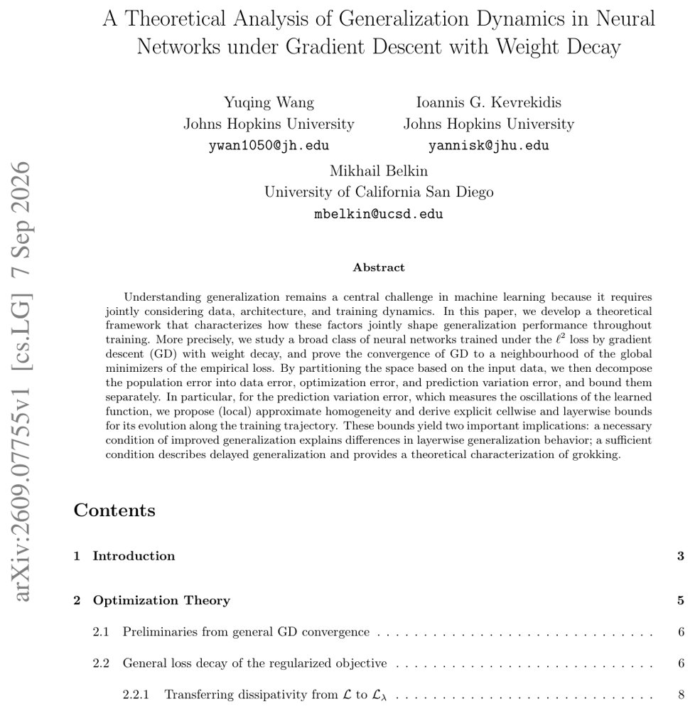 A Theoretical Analysis of Generalization Dynamics in Neural Networks under Gradient Descent with Weight Decay Figure 1