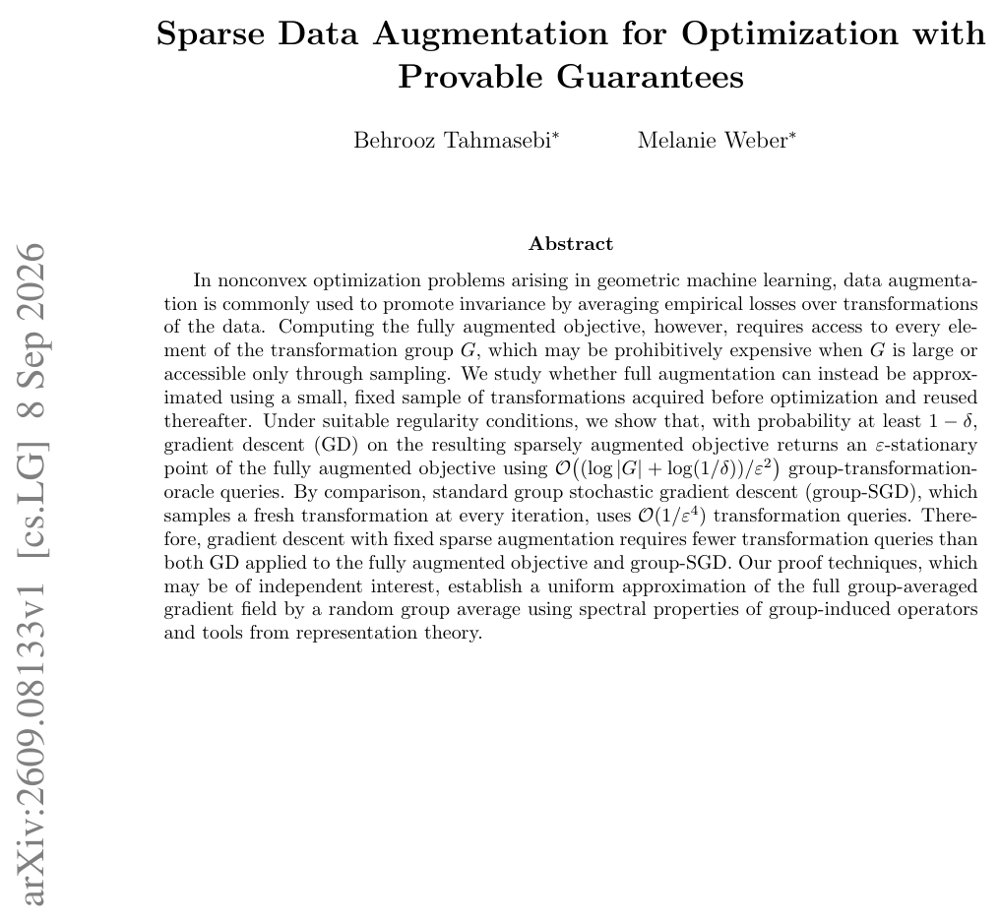 Sparse Data Augmentation for Optimization with Provable Guarantees Figure 1