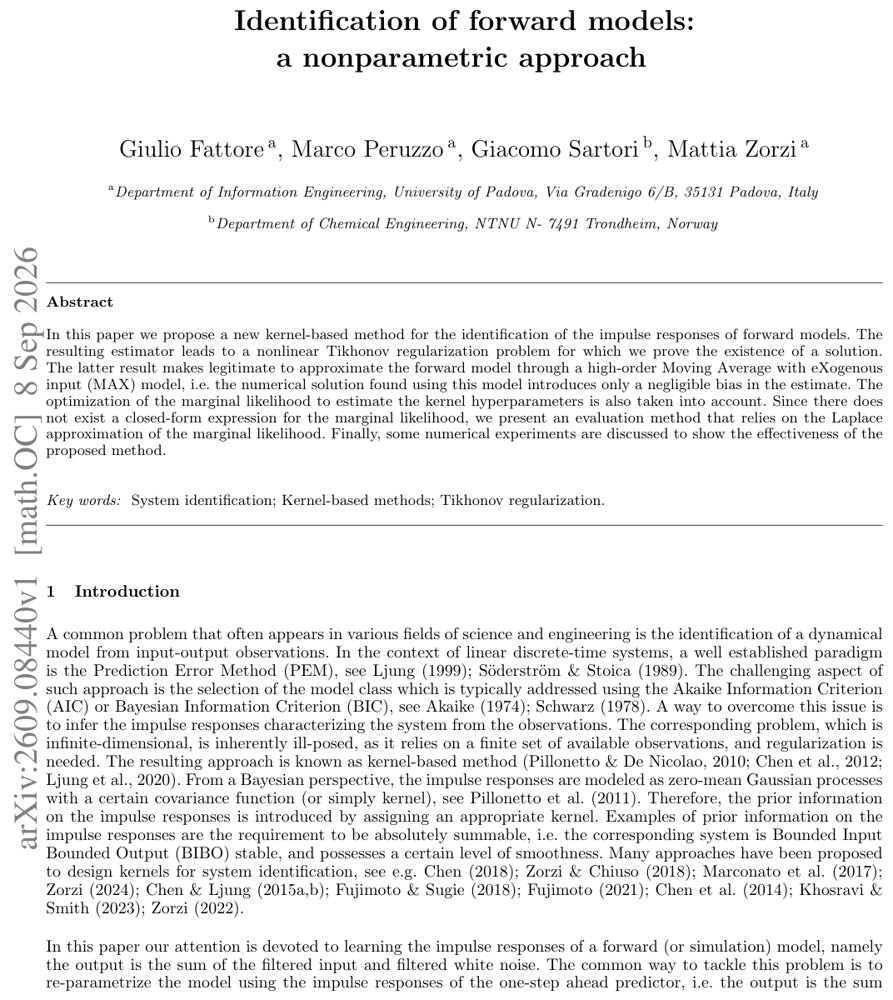 Identification of forward models: a nonparametric approach Figure 1