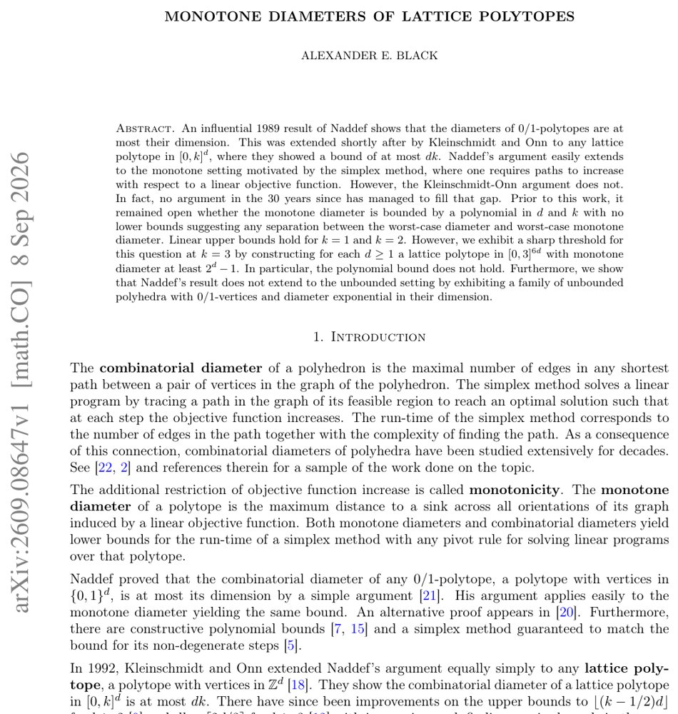 Monotone Diameters of Lattice Polytopes Figure 1