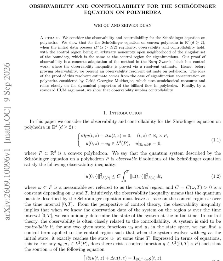 Observability and controllability for the Schrödinger equation on polyhedra Figure 1