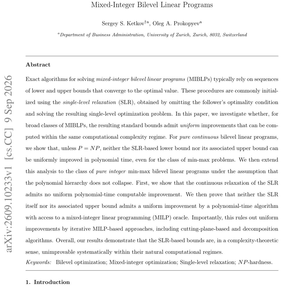 On the Tightness of Standard Relaxations for Mixed-Integer Bilevel Linear Programs Figure 1