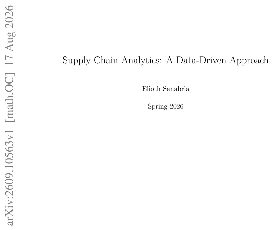 Supply Chain Analytics: A Data-Driven Approach Figure 1