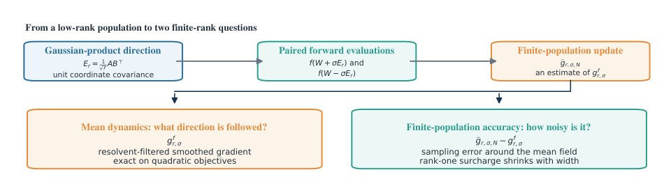 EGGROLL, Unrolled: Understanding and Improving Low-Rank Evolution Strategies at Scale Figure 1