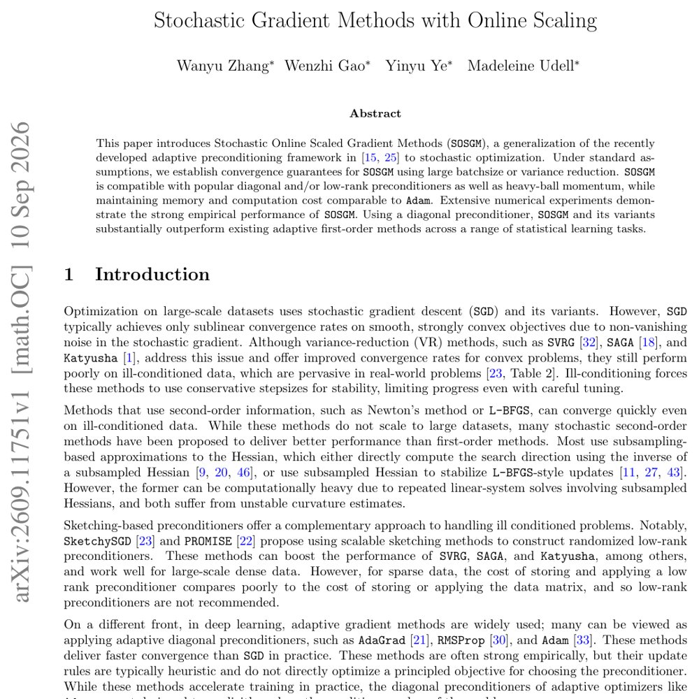 Stochastic Gradient Methods with Online Scaling Figure 1