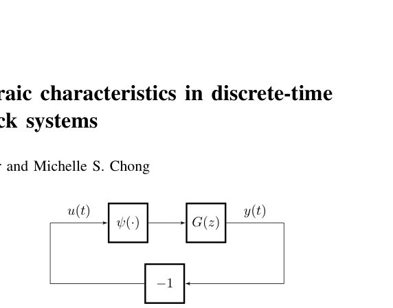 Periodic fixed-points and their algebraic characteristics in discrete-time Lur'e feedback systems Figure 1