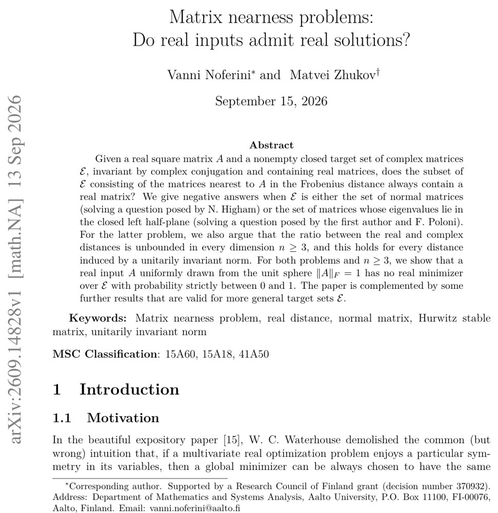 Matrix nearness problems: Do real inputs admit real solutions? Figure 1