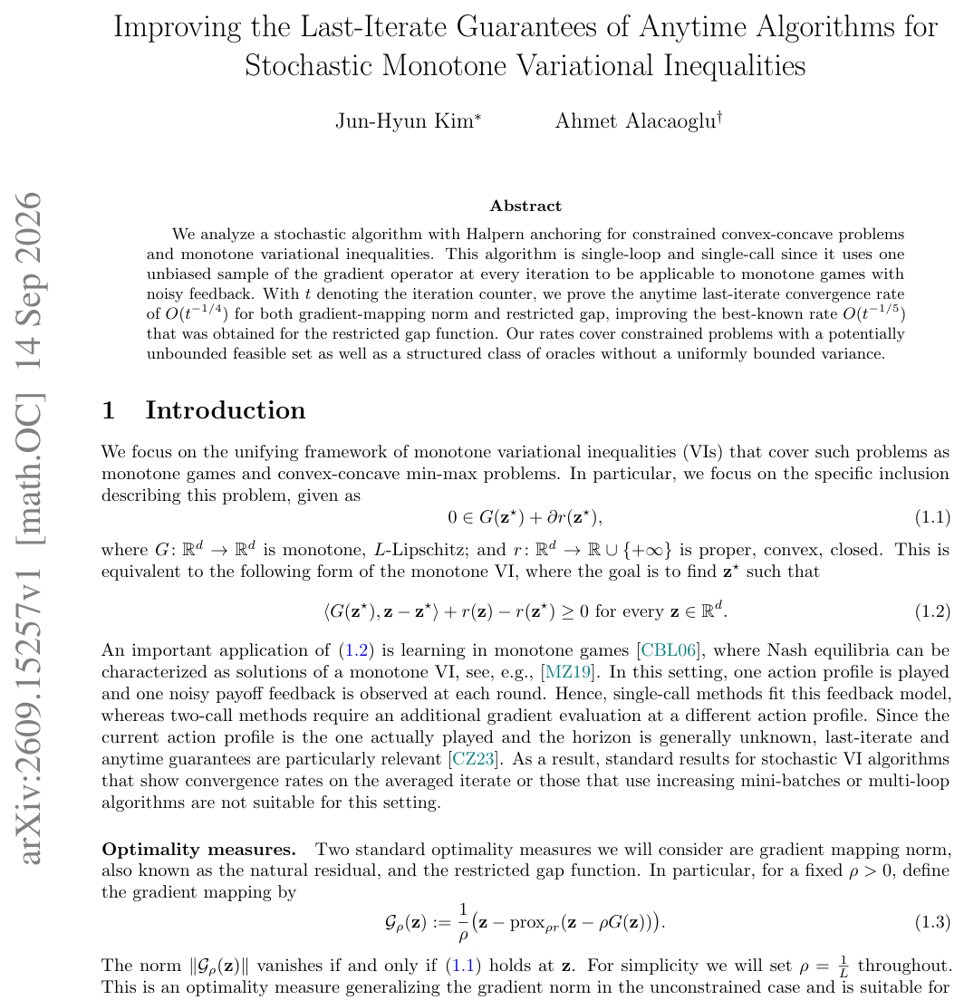 Improving the Last-Iterate Guarantees of Anytime Algorithms for Stochastic Monotone Variational Inequalities Figure 1