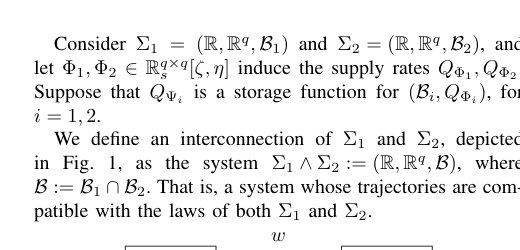 A Generalized Stability Theorem for Interconnections of Dissipative Behaviors Figure 1