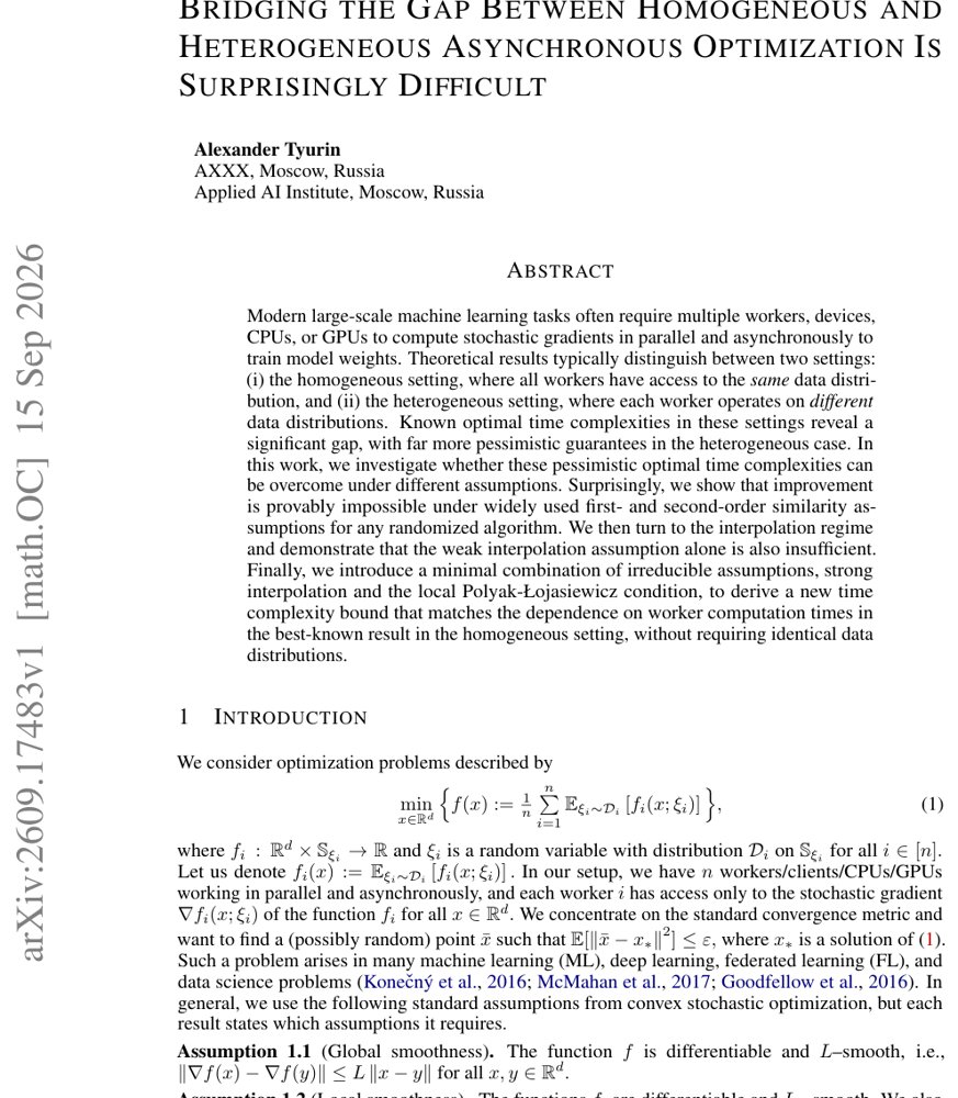 Bridging the Gap Between Homogeneous and Heterogeneous Asynchronous Optimization Is Surprisingly Difficult Figure 1