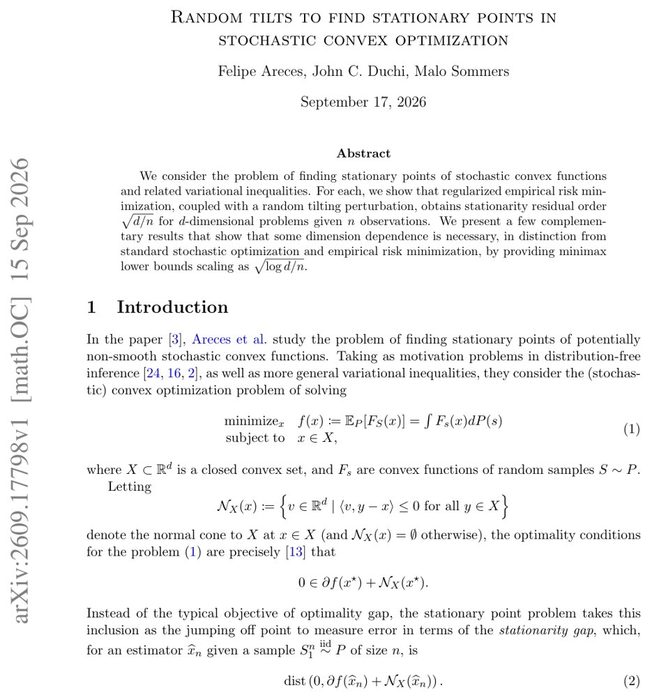 Random tilts to find stationary points in stochastic convex optimization Figure 1