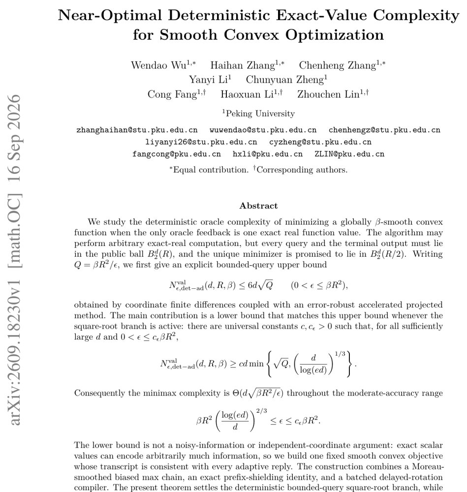 Near-Optimal Deterministic Exact-Value Complexity for Smooth Convex Optimization Figure 1