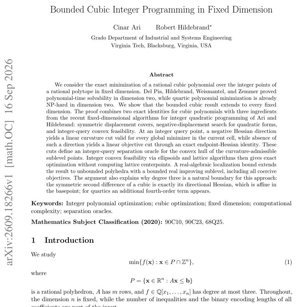 Bounded Cubic Integer Programming in Fixed Dimension Figure 1
