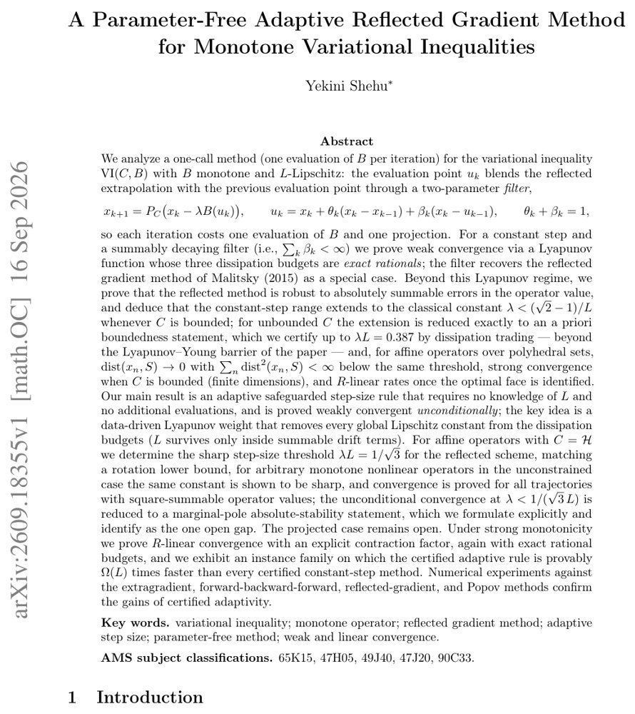 A Parameter-Free Adaptive Reflected Gradient Method for Monotone Variational Inequalities Figure 1