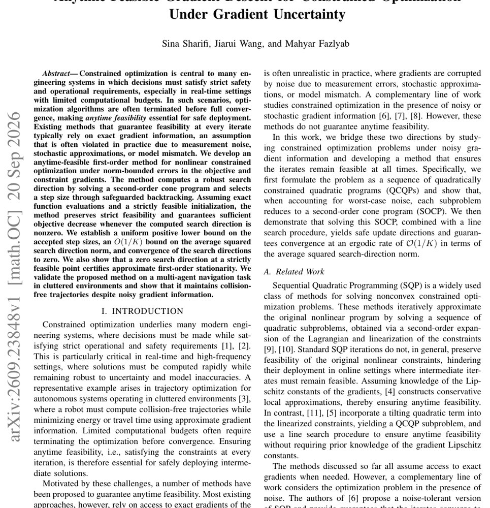Anytime-Feasible Gradient Descent for Constrained Optimization Under Gradient Uncertainty Figure 1